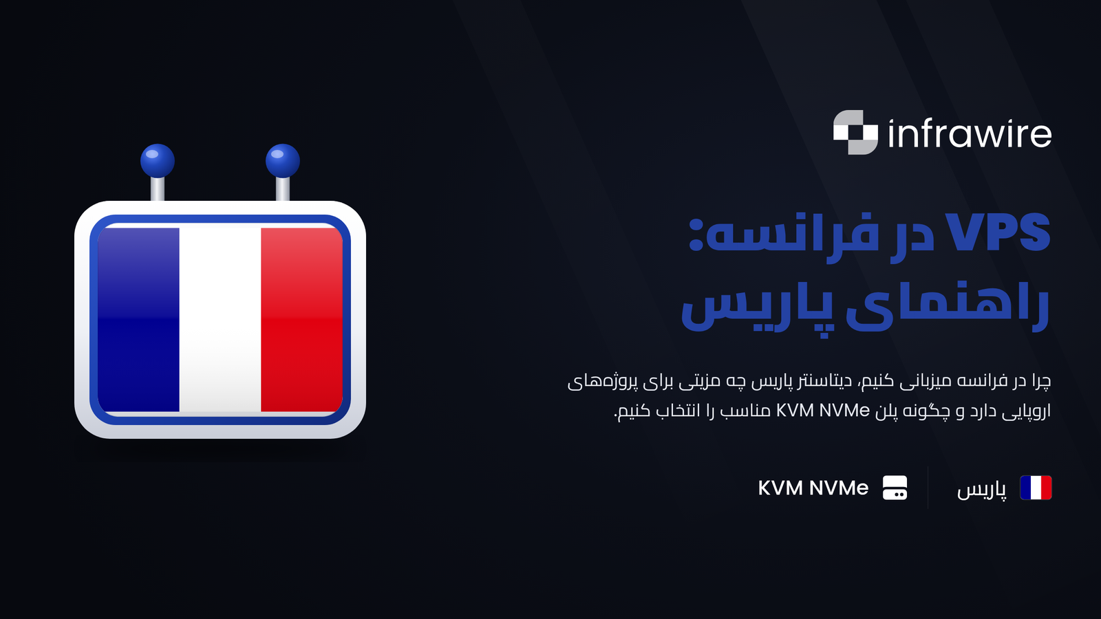 VPS در فرانسه: راهنمای 2026 (تأخیر اروپا، NVMe و انتخاب پلان مناسب)