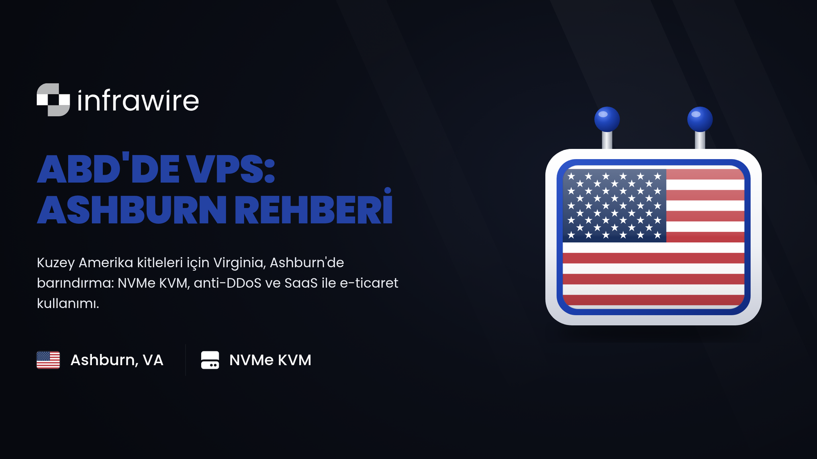 Ucuz VPS ABD 2026: Ashburn rehberi (NVMe, Amerika, 4,99 €/ay'dan)